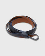 Load image into Gallery viewer, 1" Reversible Wrap Leather Belt in Navy/English Tan
