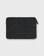 Load image into Gallery viewer, Laptop Case in Brown/Spruce/Navy Plaid Harris Tweed
