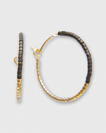 Load image into Gallery viewer, Small Color Field Hoop Earrings in Black
