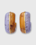 Load image into Gallery viewer, Halo Hoop Earrings in Lavender/Mocha
