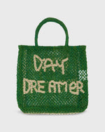 Load image into Gallery viewer, Large Day Dreamer Tote in Green/Natural
