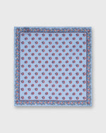 Load image into Gallery viewer, Hand-Rolled Linen/Cotton Print Pocket Square in Sky Provencal Floral
