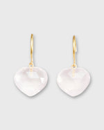 Load image into Gallery viewer, Heart Earrings in Rose Quartz

