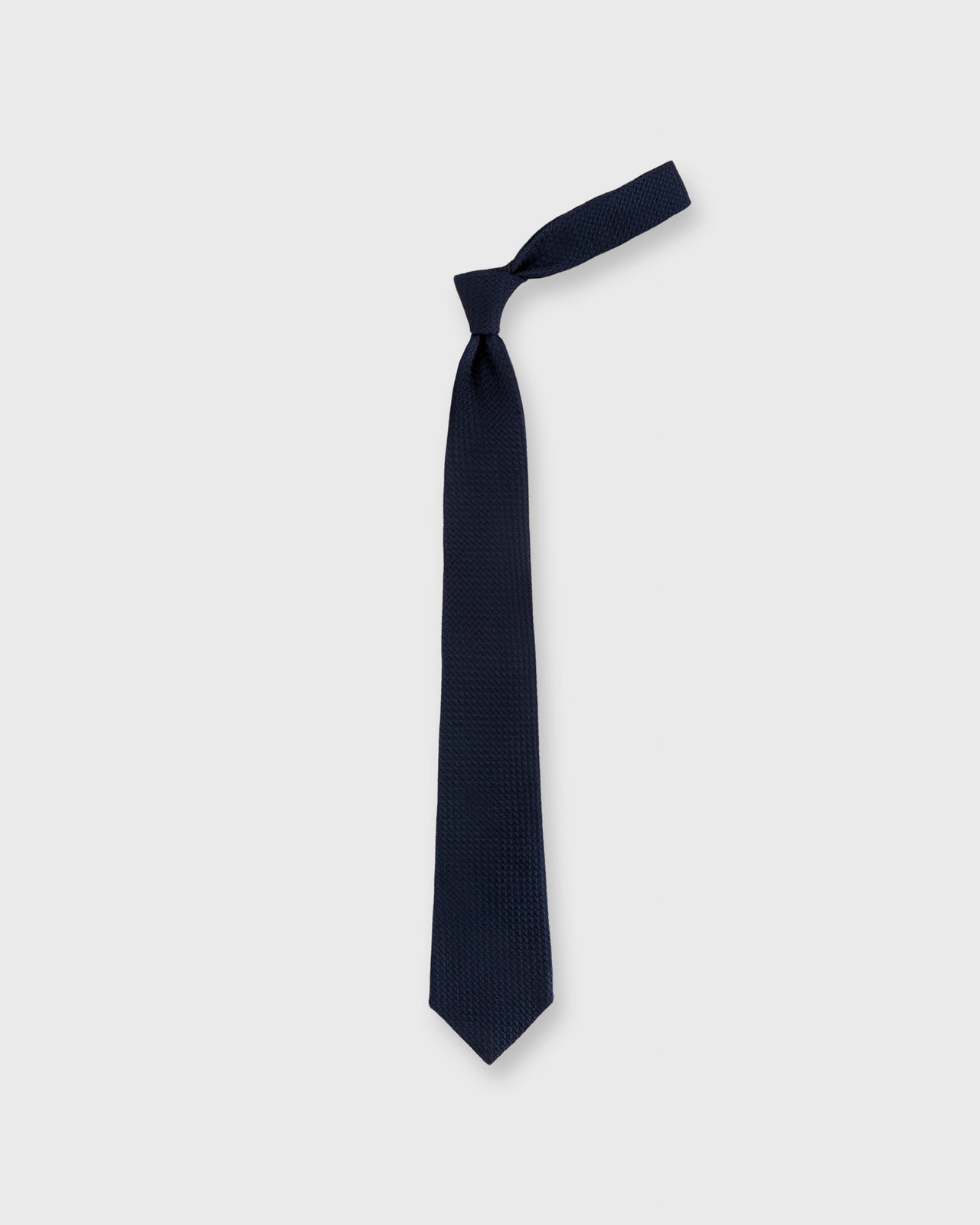 Silk Grosso Grenadine Tie Dark Navy